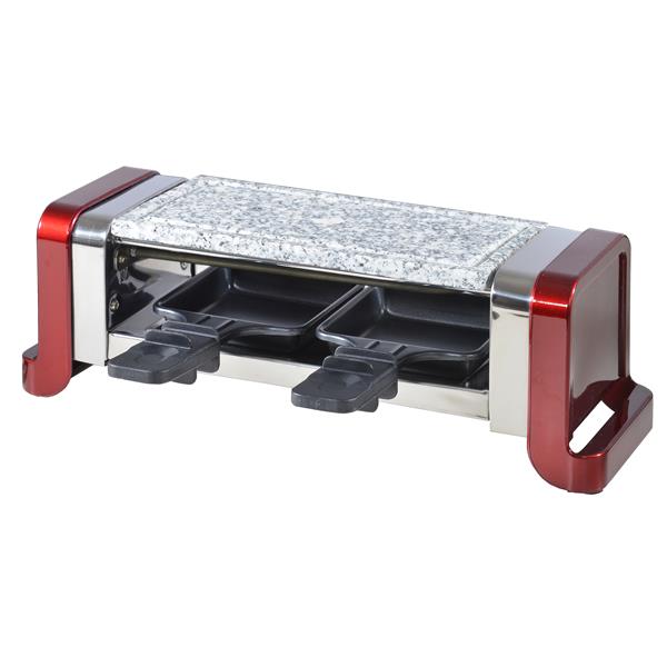 KitchenChef – Appareil raclette/gril/pierre 2 pers 350 W