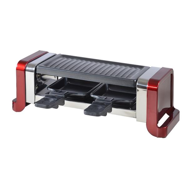 KitchenChef – Appareil raclette/gril/pierre 2 pers 350 W
