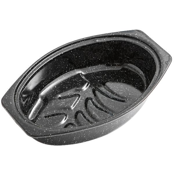Cocotte Roaster Warmcook ovale – acier carbone émaillé céramique, cuisson sans matière grasse