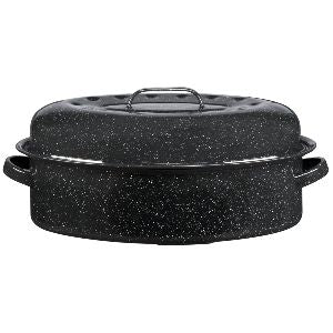 Cocotte Roaster Warmcook ovale – acier carbone émaillé céramique, cuisson sans matière grasse