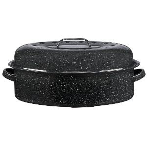 Cocotte Roaster Warmcook ovale – acier carbone émaillé céramique, cuisson sans matière grasse