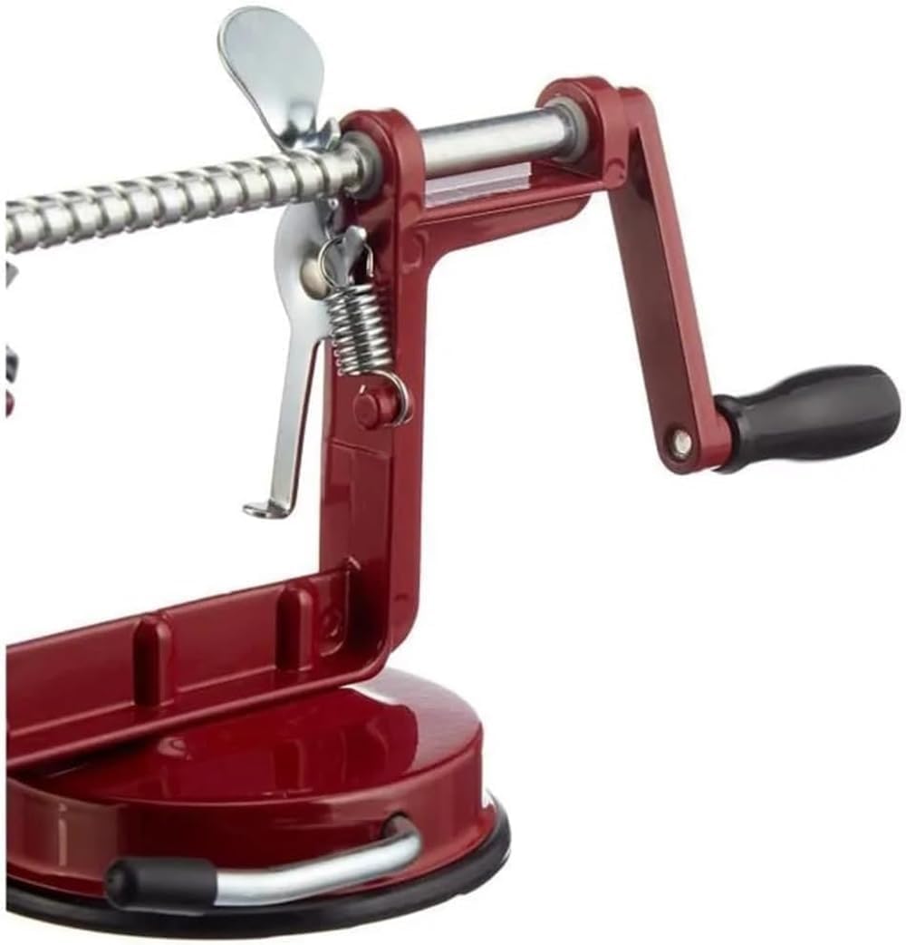 Pèle‑pomme Baumalu inox à ventouse – Épluche‑évide‑coupe fruits en un geste