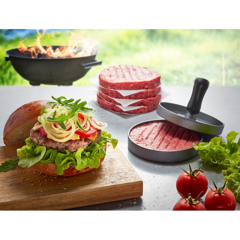 Presse à Hamburger Gefu – Aluminium, Revêtement Zinc, Poignée Ergonomique