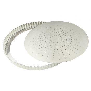 MOULE A TARTE FER BLANC PERFORÉ GOBEL